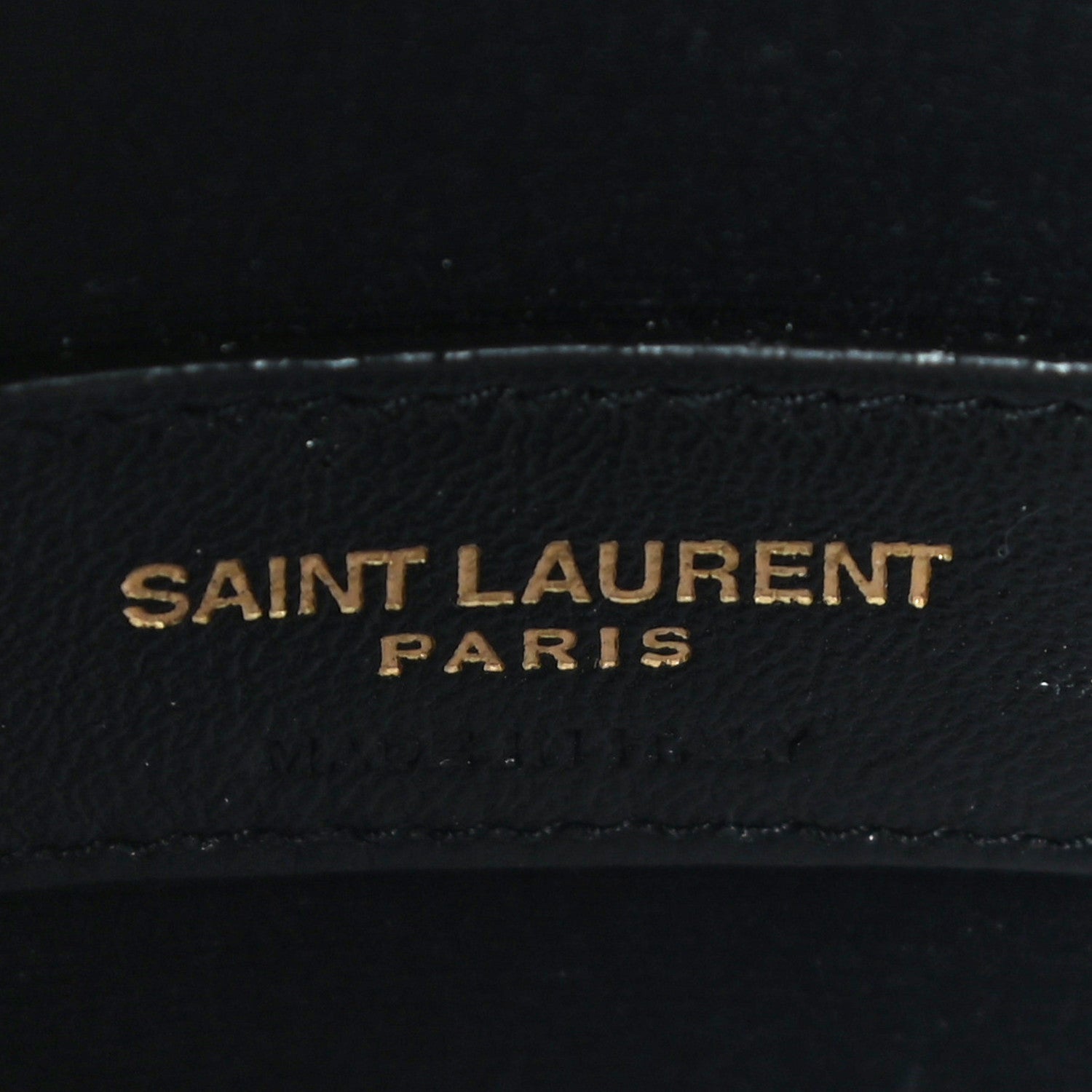 Saint Laurent Grain De Poudre Chevron Monogram Bill Pouch Dark Beige 6 of 11