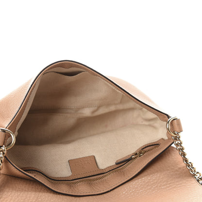 Gucci Pebbled Calfskin Medium Soho Flap Crossbody Camelia 4 of 12