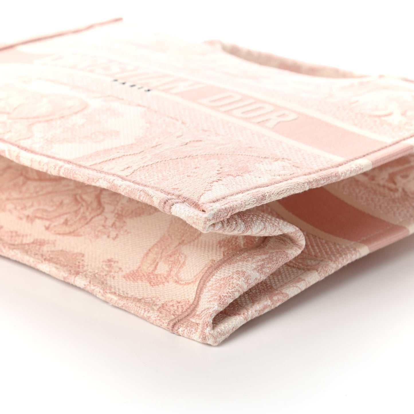 Canvas Embroidered Medium Dioriviera Toile De Jouy Book Tote Rose