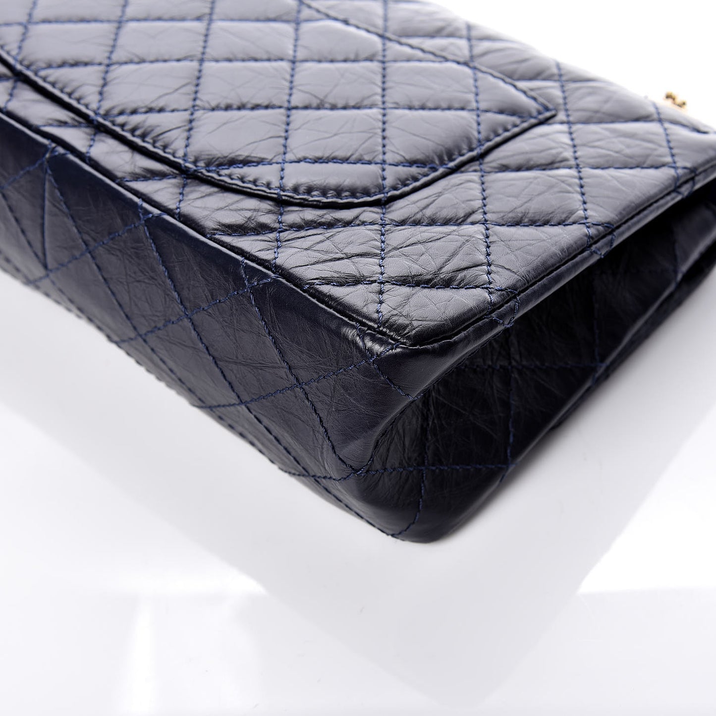 Aged Calfskin Quilted 2.55 Reissue 226 Flap Navy Dark Blue