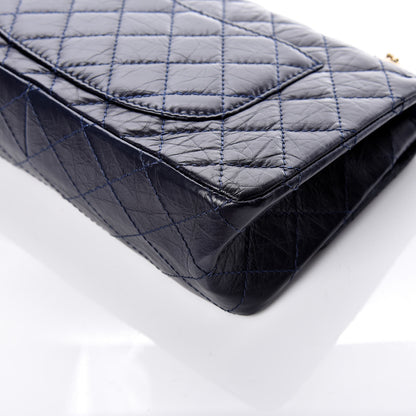 Chanel Aged Calfskin Quilted 2.55 Reissue 226 Flap Navy Dark Blue 12 of 15