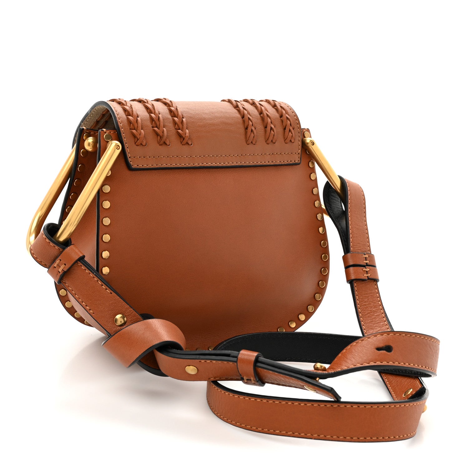Chloe Calfskin Braided Mini Hudson Shoulder Bag Caramel 3 of 11