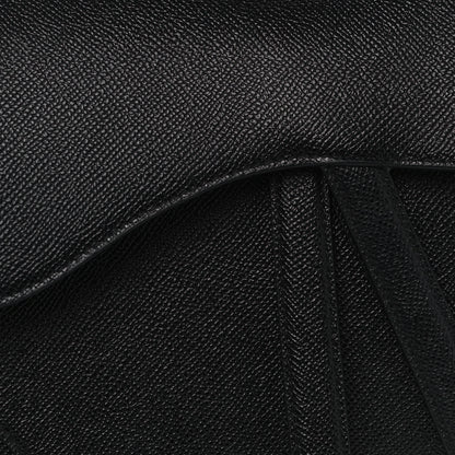 Christian Dior Grained Calfskin Saddle Bag Black 8 of 13
