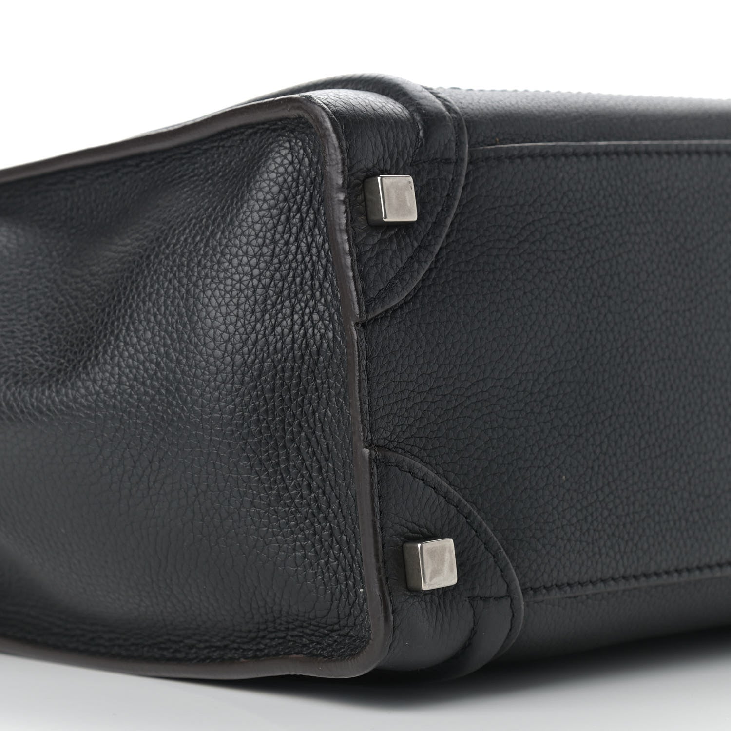 Celine Drummed Calfskin Micro Luggage Black 5 of 11
