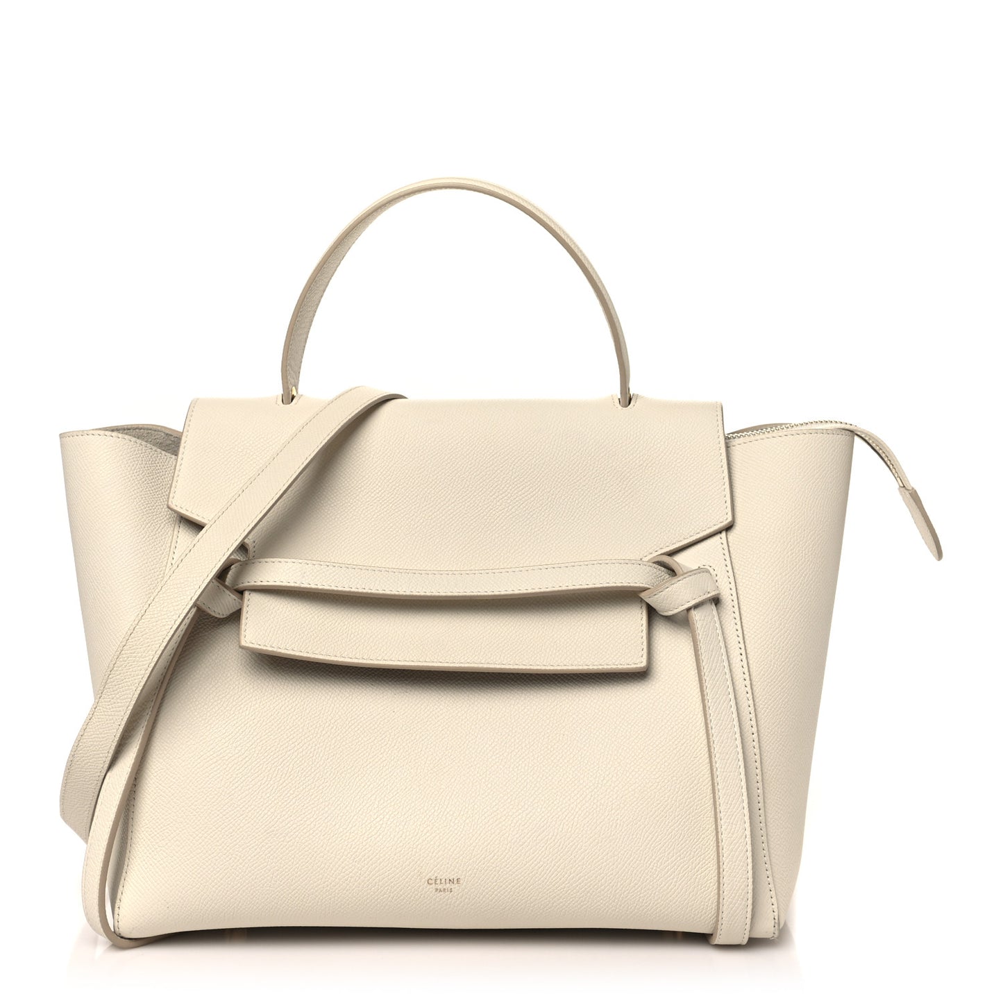 Grained Calfskin Mini Belt Bag White
