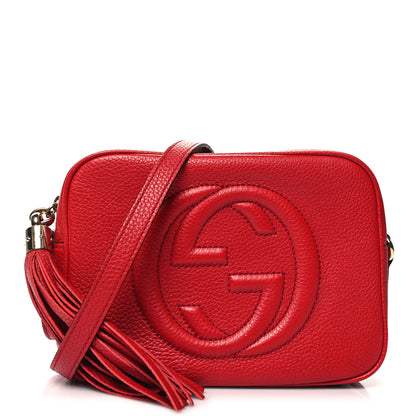 Gucci Pebbled Calfskin Small Soho Disco Bag Tabasco Red 1 of 10