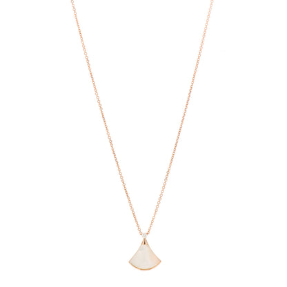 Bulgari 18K Rose Gold Diamond Mother of Pearl Small Divas' Dream Pendant Necklace 1 of 5