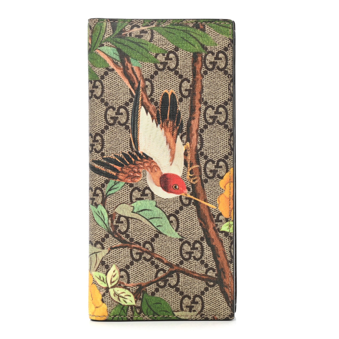 GG Supreme Monogram Tian Long Wallet Beige Multicolor New Acero
