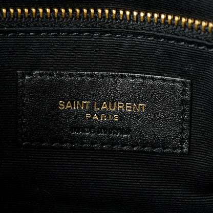 Saint Laurent Canvas Quilted Toy Loulou Puffer Monogram Chain Satchel Basil 7 of 12