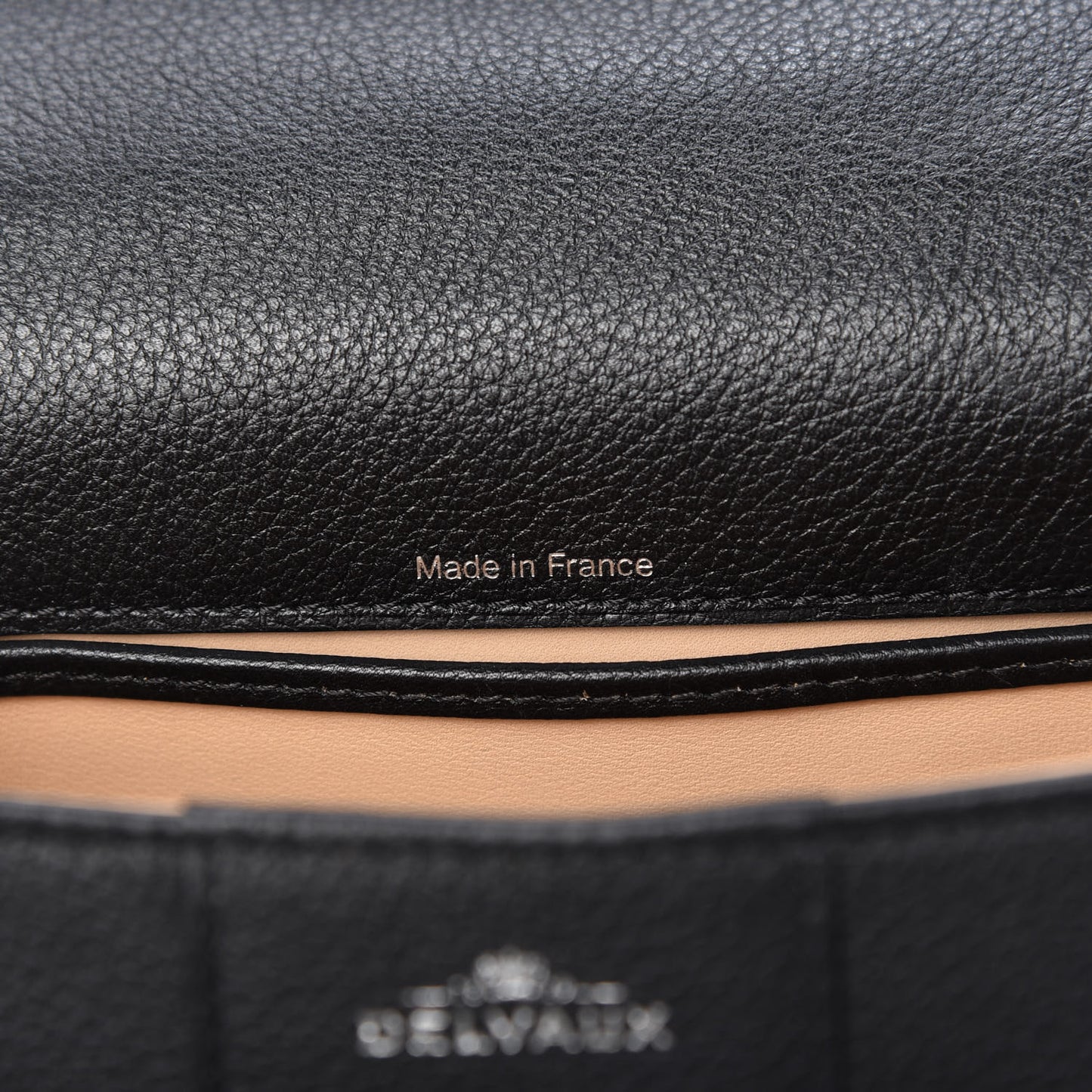 Grained Calfskin Mini Brillant Satchel Black