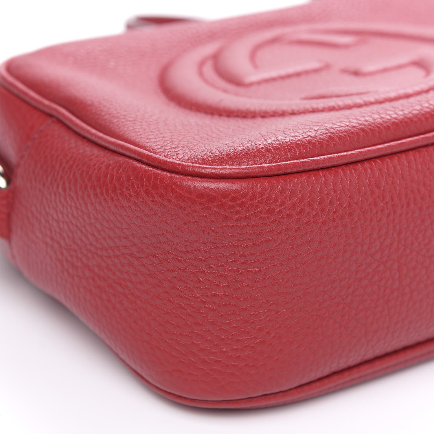 Gucci Pebbled Calfskin Small Soho Disco Bag Tabasco Red 9 of 12