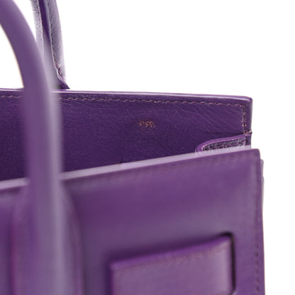 Saint Laurent Calfskin Nano Sac De Jour Purple 8 of 10