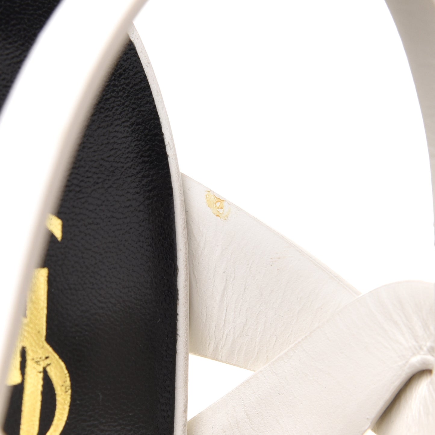 Calfskin Tribute 75 Platform Sandals 40 White