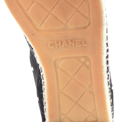 Chanel Suede Pearl CC Espadrilles 40 Black 10 of 18