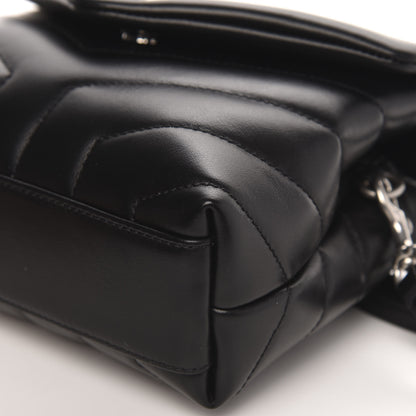 Saint Laurent Calfskin Y Quilted Monogram Toy Loulou Crossbody Bag Black 9 of 10