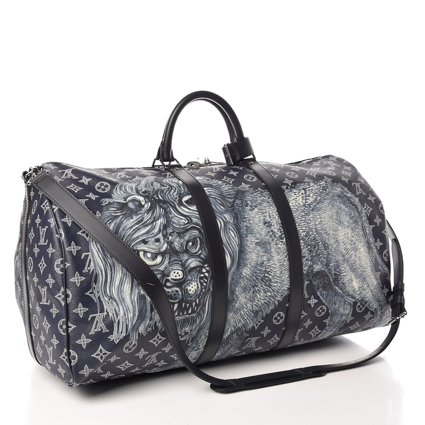 Savane Monogram Lion Chapman Keepall Bandouliere 55 Encre