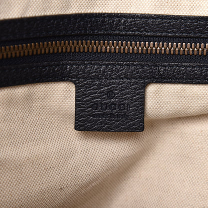 Gucci Suede Daino Textured Dollar Calfskin Web Large Duffle Bag Blue 6 of 19