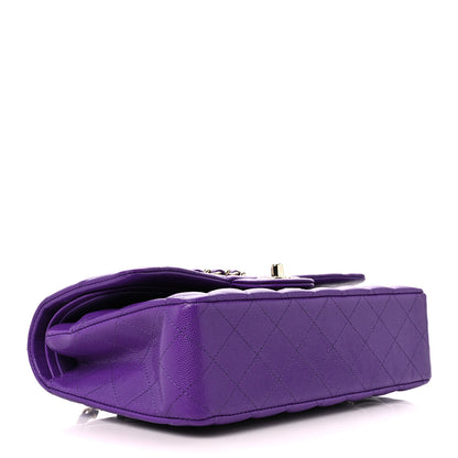 Chanel Caviar Quilted Medium Double Flap Purple 4 of 11