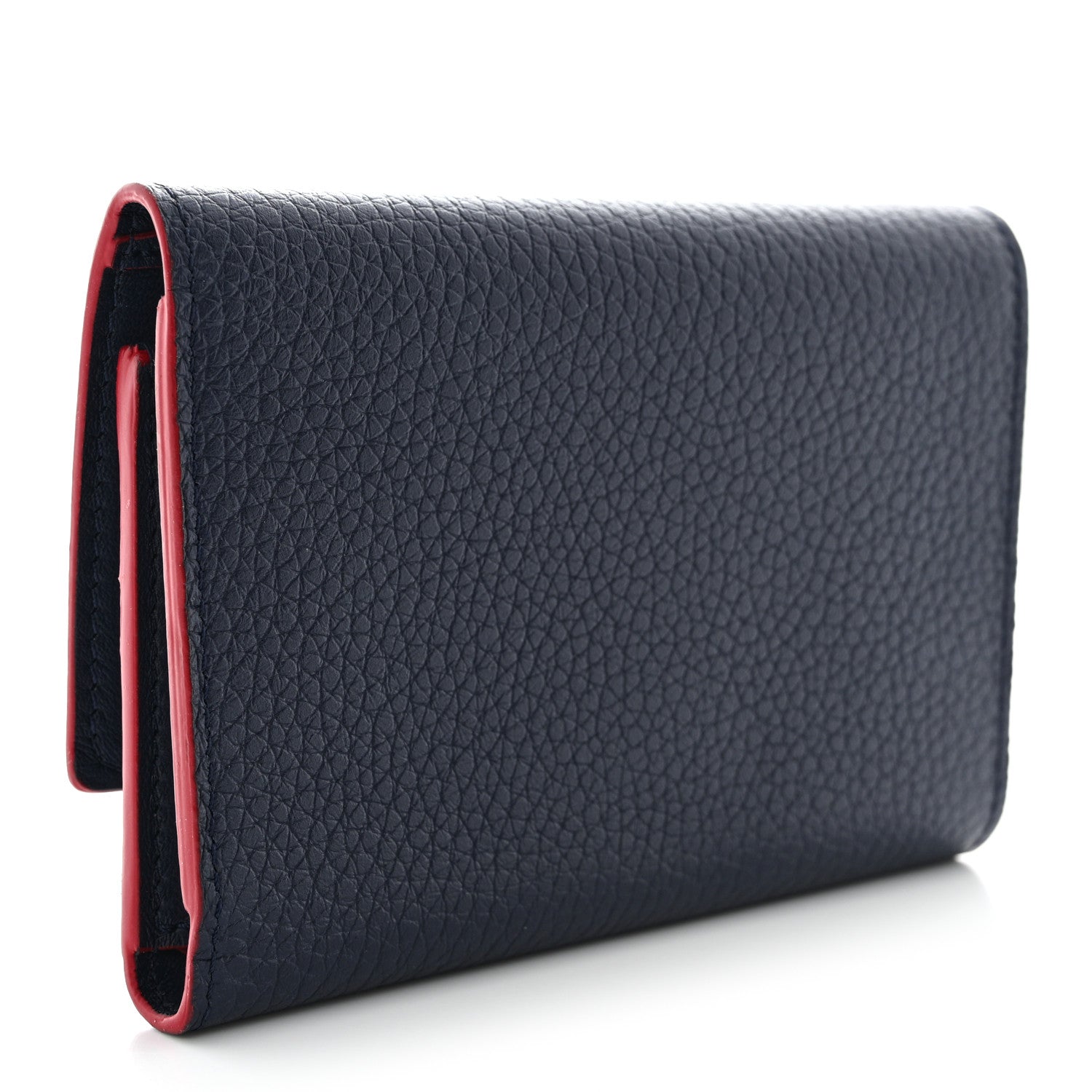 Louis Vuitton Taurillon Capucines Compact Wallet Marine Rouge 3 of 9