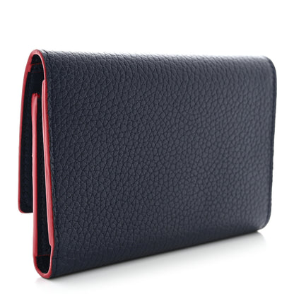 Louis Vuitton Taurillon Capucines Compact Wallet Marine Rouge 3 of 9