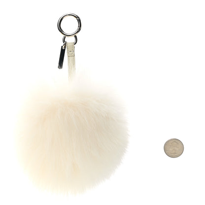 Fendi Fox Fur Shiny Nappa Bi-Color J ABCharm Bag Charm White Blue 2 of 4