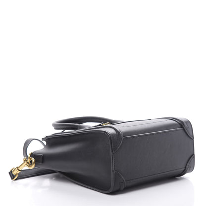Celine Smooth Calfskin Nano Luggage Black 4 of 12