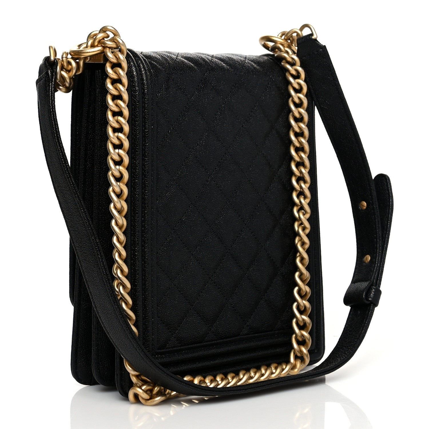 Chanel Caviar Quilted North South Boy Flap Black 3 of 10