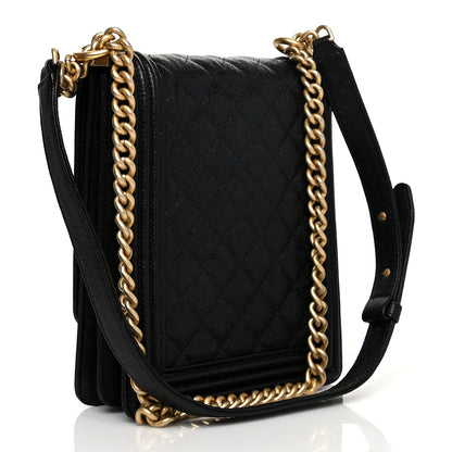 Chanel Caviar Quilted North South Boy Flap Black 3 of 10