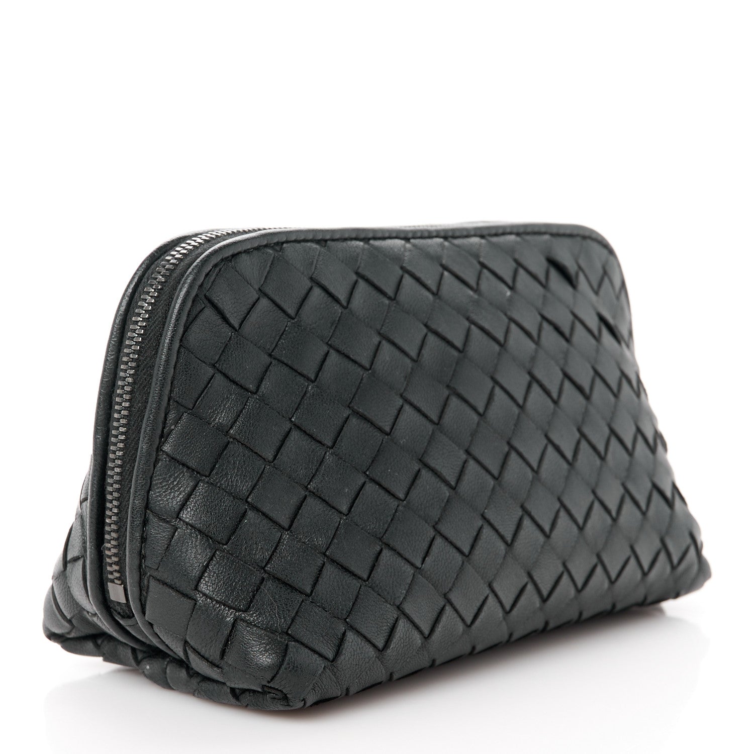Bottega Veneta Nappa Intrecciato Small Cosmetic Pouch Black 3 of 11