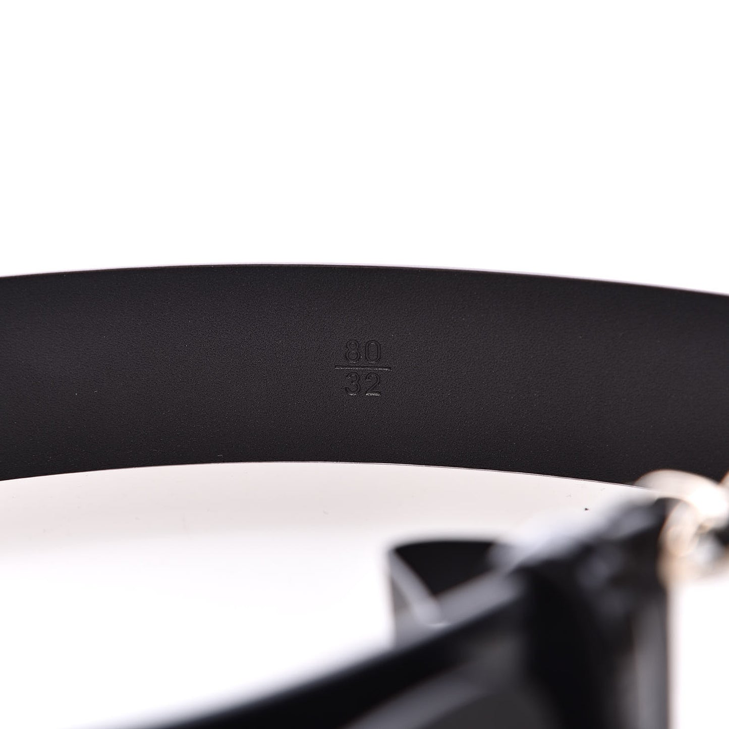 Calfskin Pearl CC Chain Belt 80 32 Black
