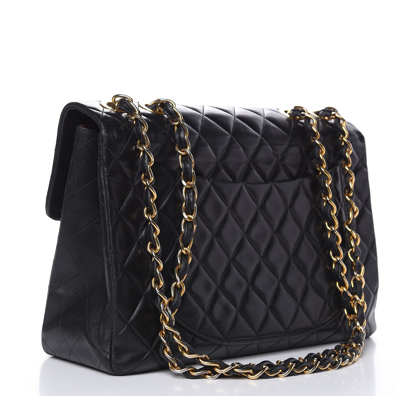 Chanel Lambskin Quilted XL Jumbo Single Flap Black 3 of 18