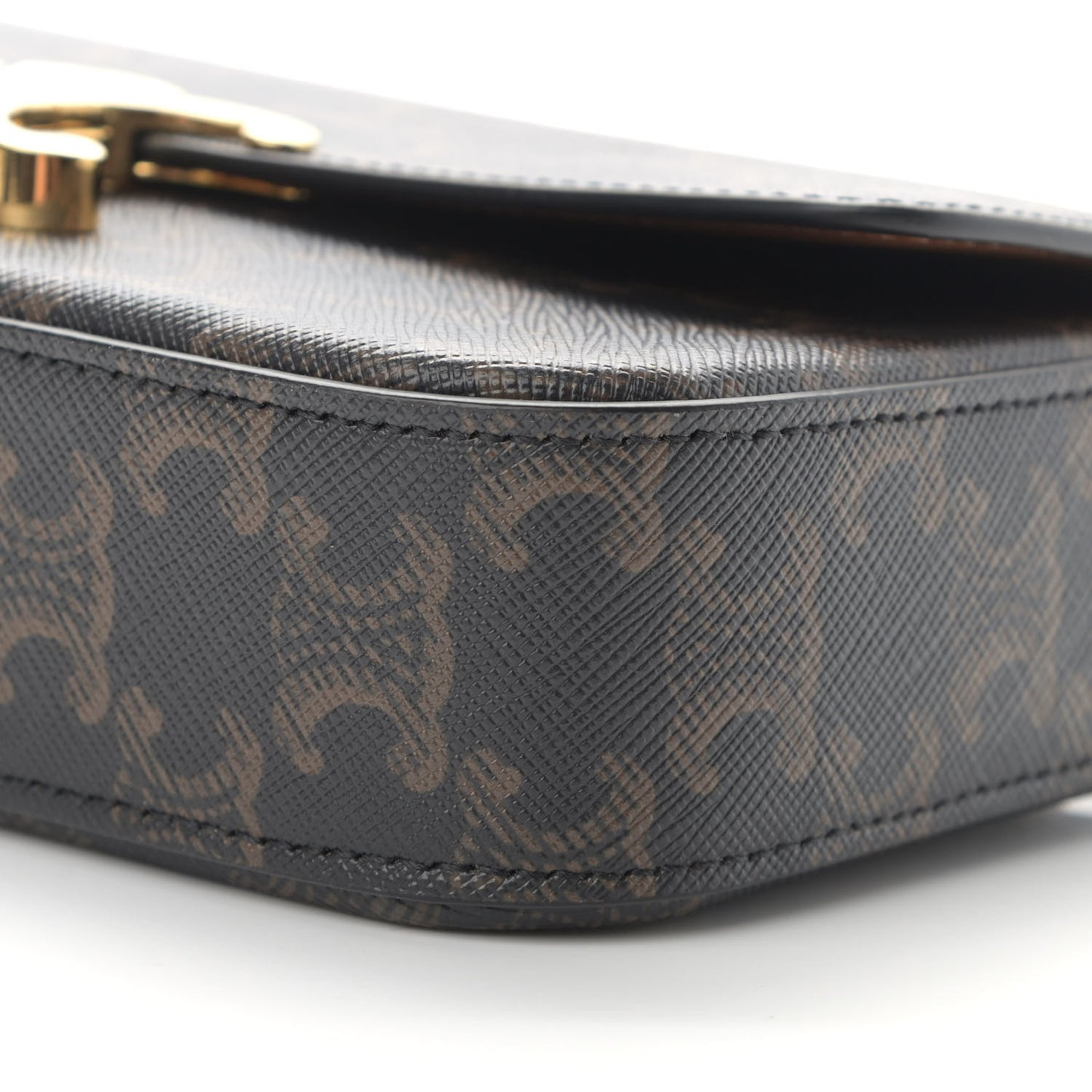Triomphe Canvas Chain Shoulder Bag Tan