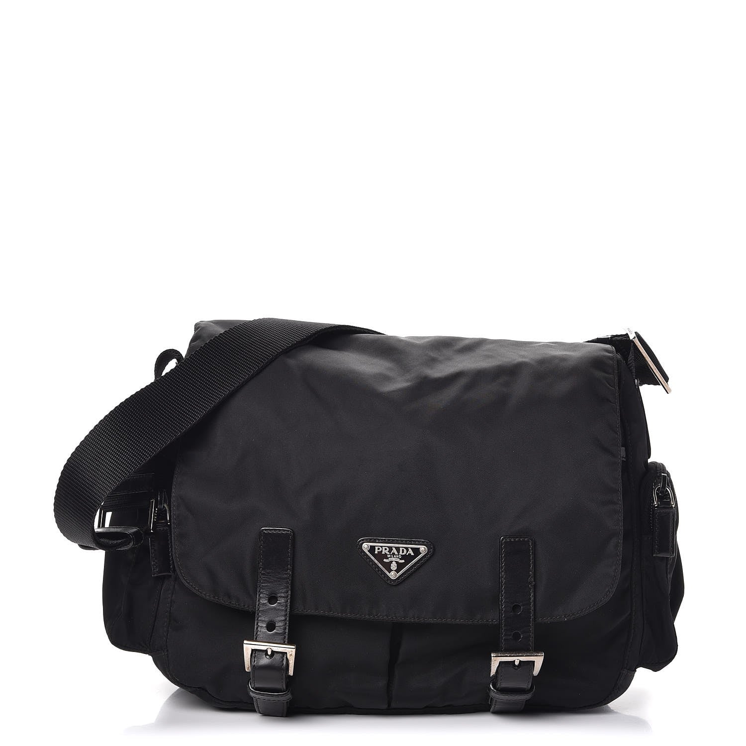 Prada Nylon Vela Messenger Bag Black 1 of 9