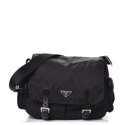 Prada Nylon Vela Messenger Bag Black 1 of 9
