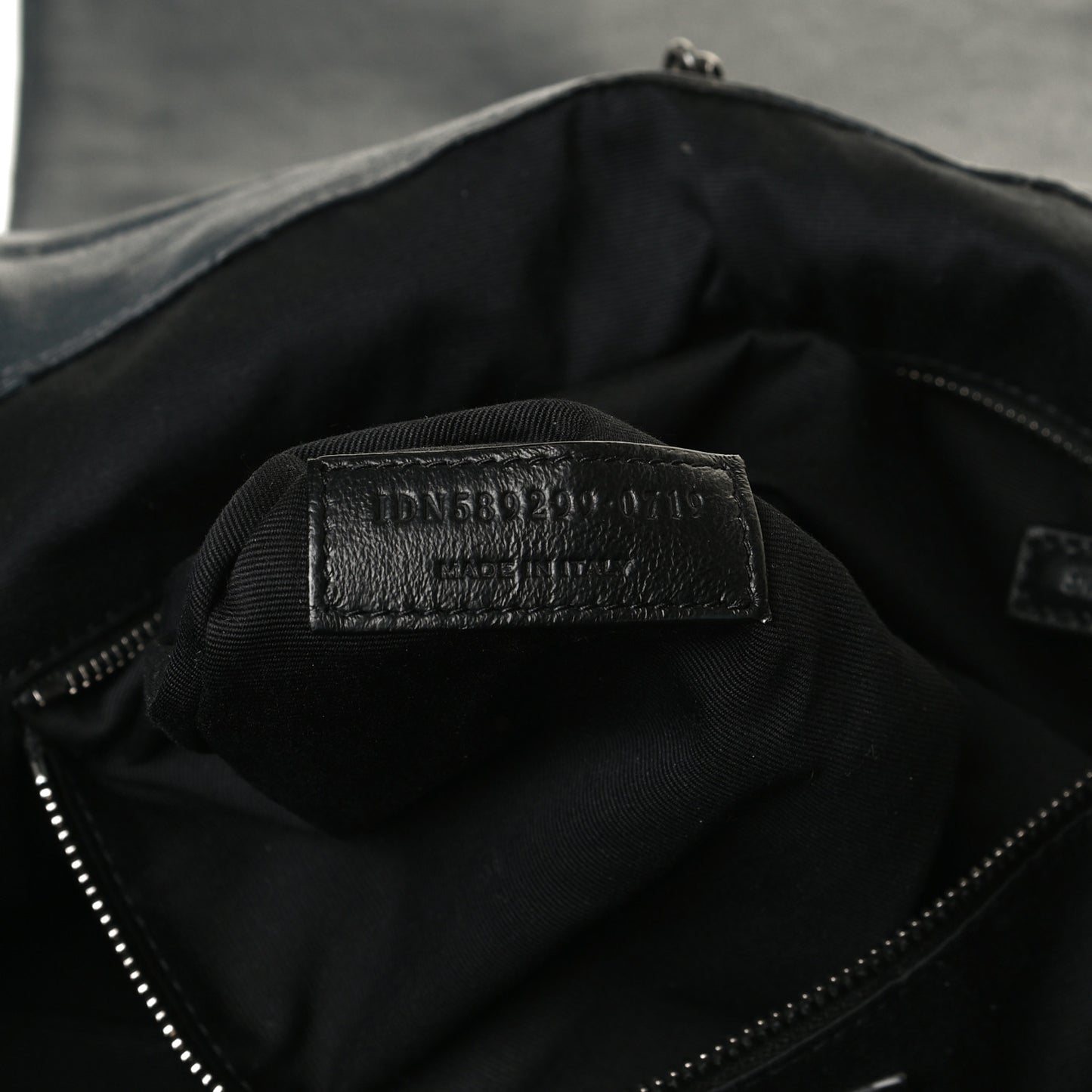 Vintage Lambskin Chevron Monogram Medium Nolita Dark Smog