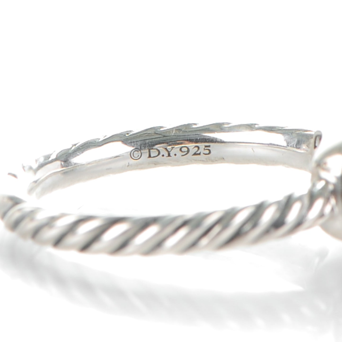 Sterling Silver Pave Diamond 7mm Petite Pave Ring 49 5