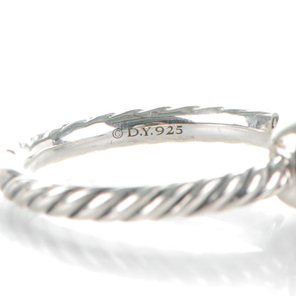 David Yurman Sterling Silver Pave Diamond 7mm Petite Pave Ring 49 5 4 of 5