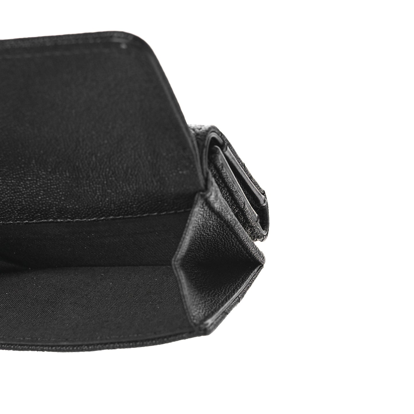 Caviar Quilted Small Boy Flap Wallet Black