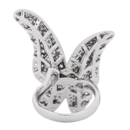 Parker & West by FASHIONPHILE 18K White Gold Diamond 3.25ctw Butterfly Ring 54 7 4 of 9