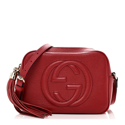 Gucci Pebbled Calfskin Small Soho Disco Bag Vibrant Red 1 of 10