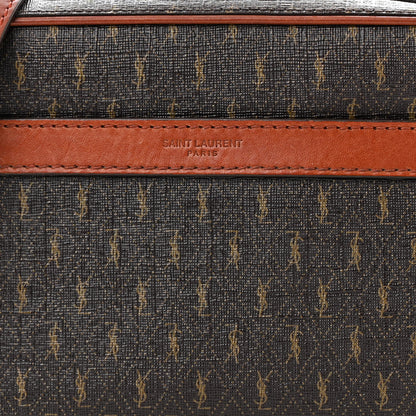 Saint Laurent Canvas Smooth Calfskin Le Monogramme Camera Bag Chestnut 8 of 19