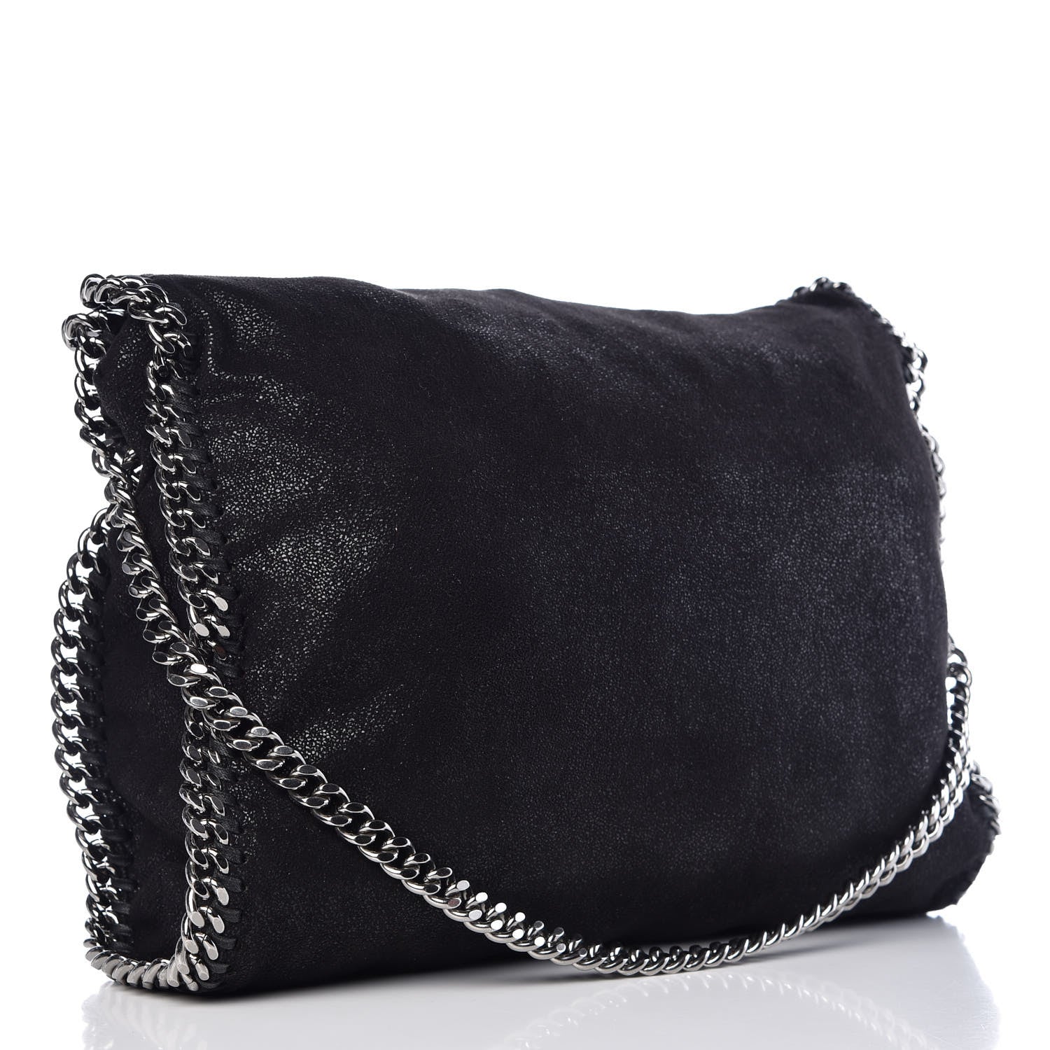 Stella McCartney Shaggy Deer Falabella Fold Over Tote Black 3 of 8