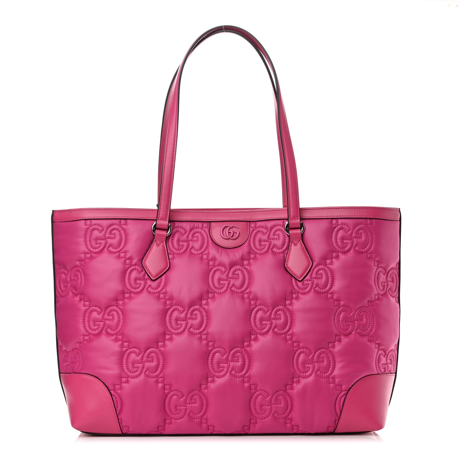 Gucci Nylon Calfskin Enamel GG Matelasse Medium Ophidia Shopping Bag Lovely 1 of 10