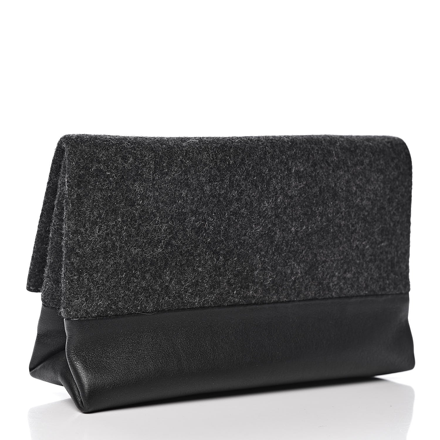 Celine Calfskin Felt All Soft Pouch Grey 3 of 8