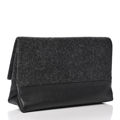 Celine Calfskin Felt All Soft Pouch Grey 3 of 8