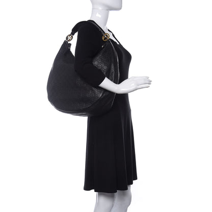 Gucci Guccissima Large GG Twins Hobo Black 2 of 10