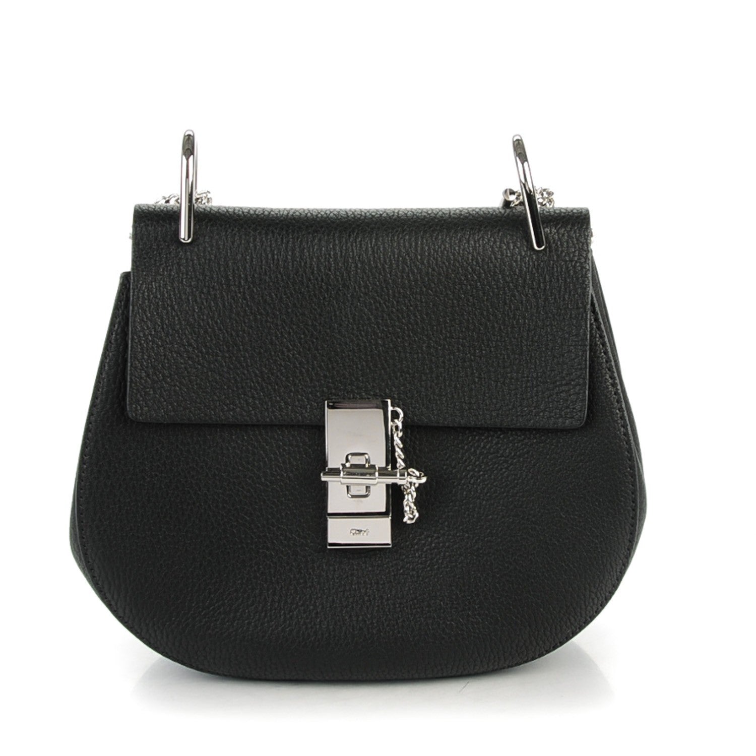 Chloe Grained Lambskin Drew Shoulder Bag Black 1 of 8