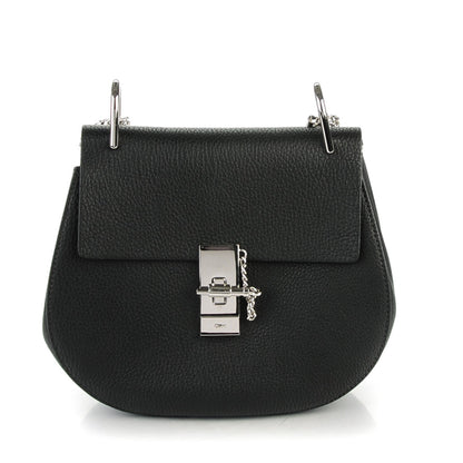 Chloe Grained Lambskin Drew Shoulder Bag Black 1 of 8