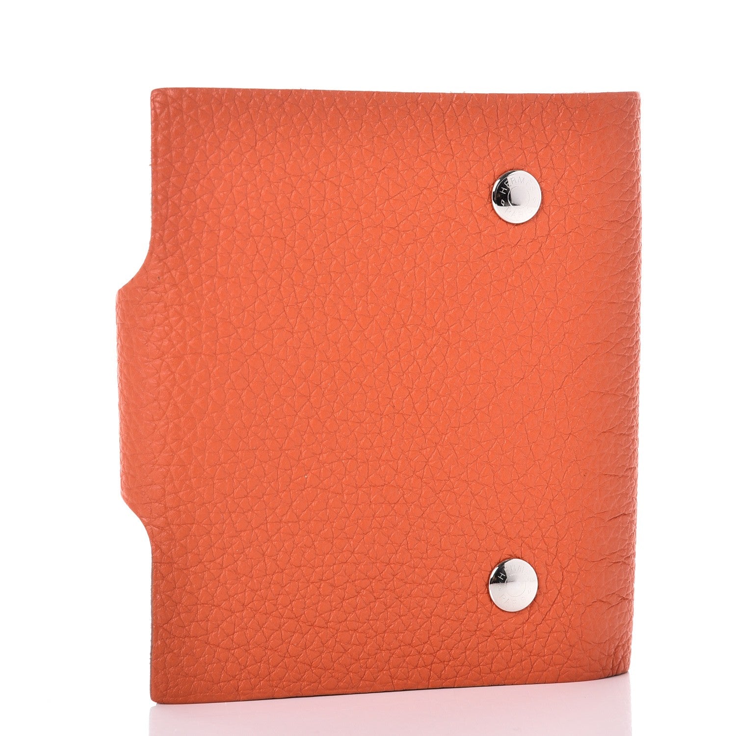 Hermes Taurillon Clemence Ulysse Mini Notebook Orange 3 of 9