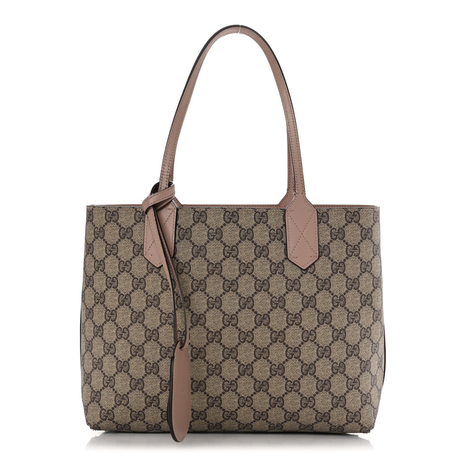 Gucci Textured Calfskin Monogram Small Reversible GG Tote Dark Cipria 1 of 17